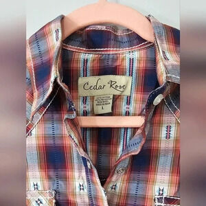 Boho Plaid Button Down shirt